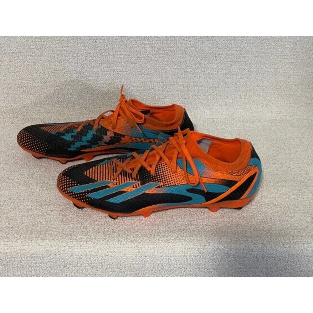 Adidas Cleats Mens 12 X Speedportal  Messi3 FG Soccer Orange‎ Black Sport Shoe